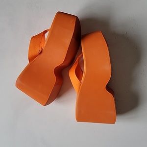 Steve Madden Platform Flip Flops, Orange 9 🧡🧡🧡